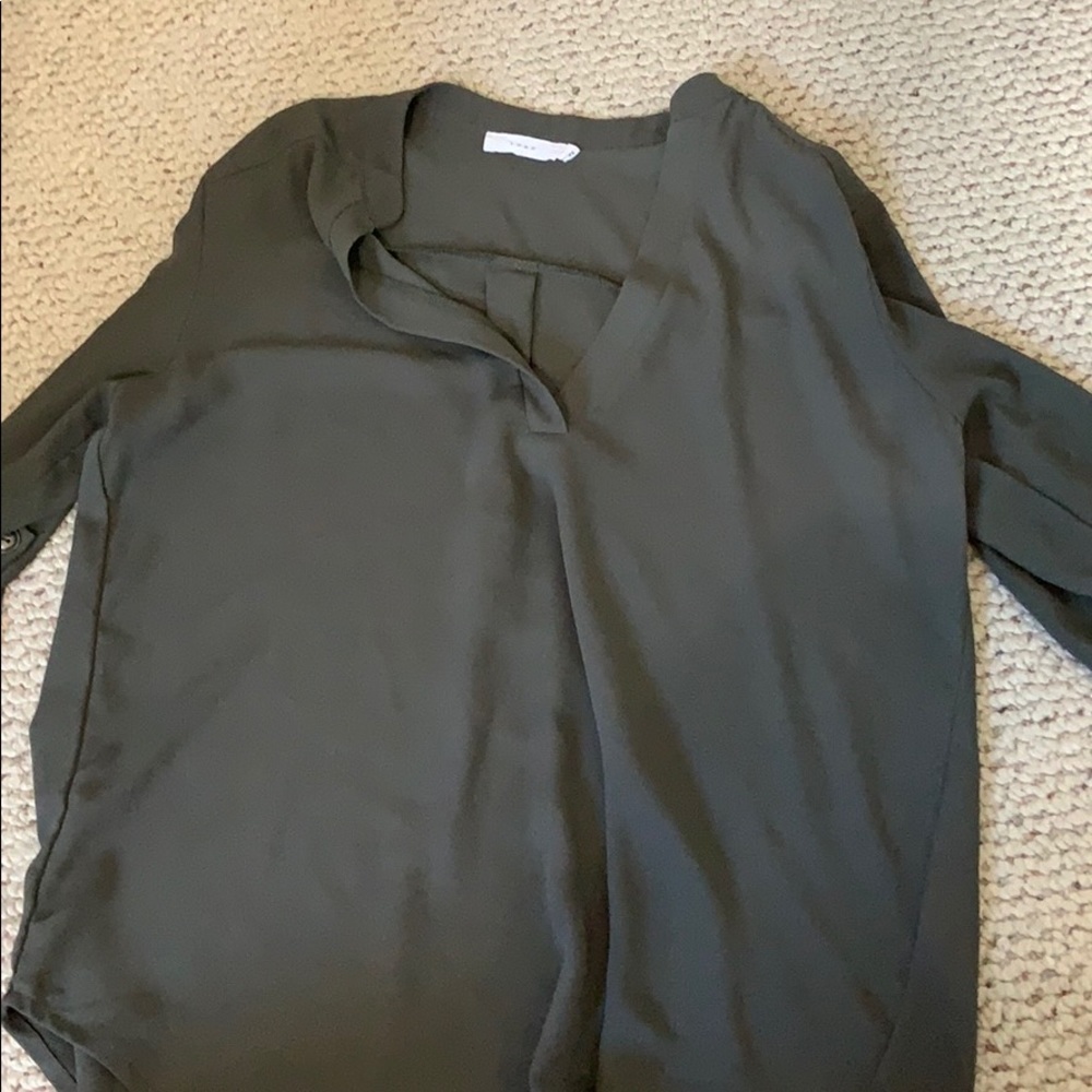 Army green blouse from loft
